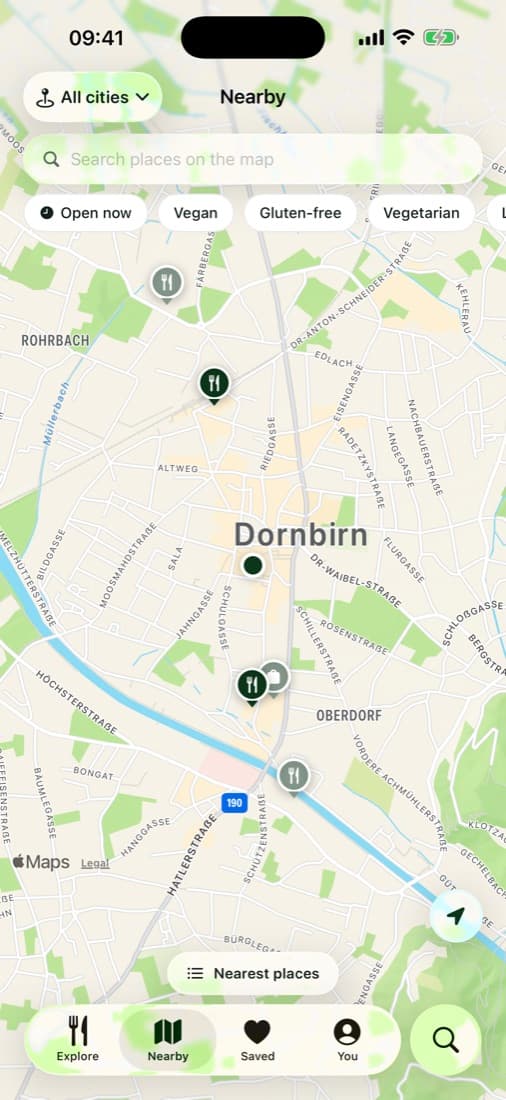 In der Nähe oder nach Stadt entdecken